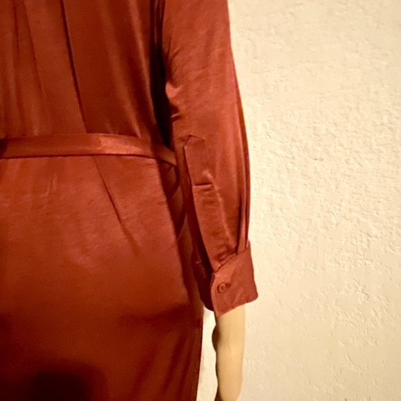 L'AGENCE ADDISON SHIRTDRESS RUST COLOR SZ S - Picture 3 of 6
